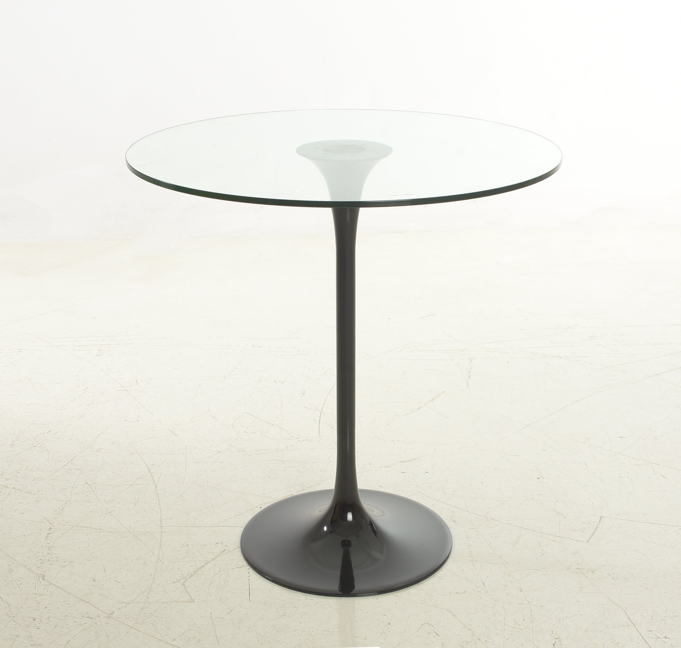 Glass top deals tulip table