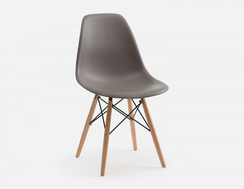 replica del eames eiffel wood leg Toupe plastic mad chair company