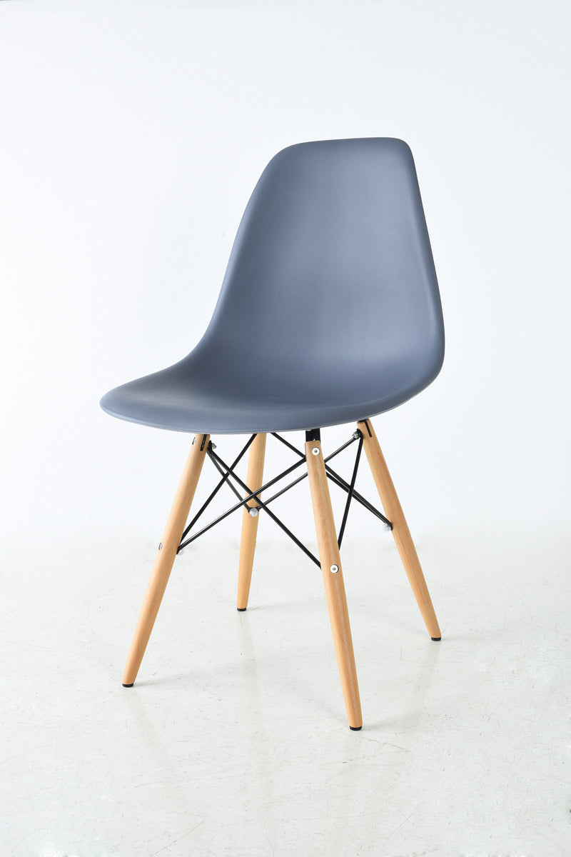 replica del eames eiffel wood leg Dark Grey plastic mad chair company