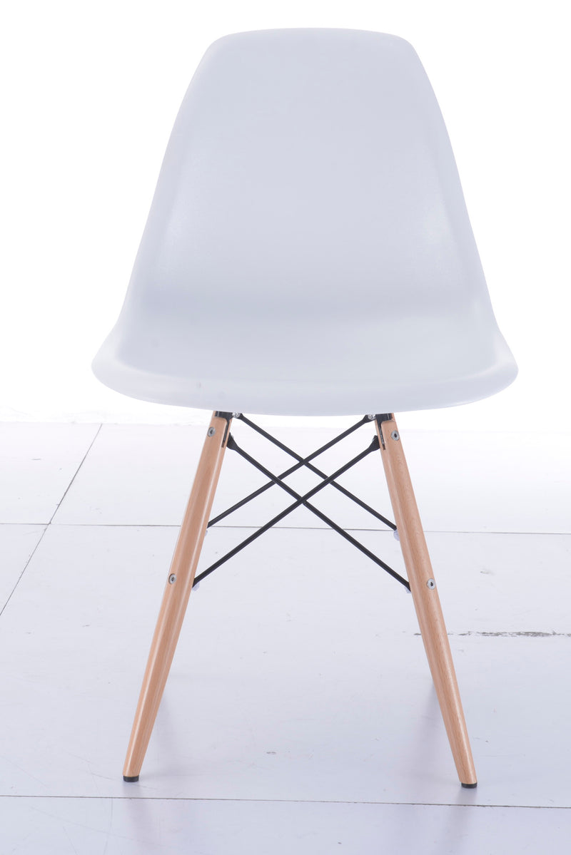 replica del eames eiffel wood leg white plastic mad chair company