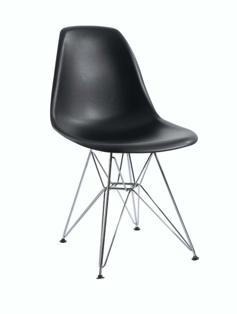 Replica Eames Eiffel - Chrome Leg Black Seat Mad Chair Company