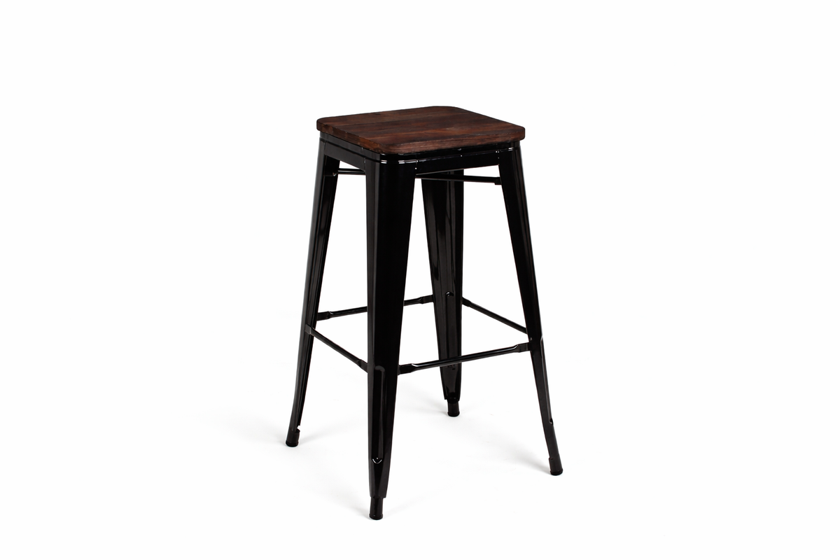 Paris Bar Stool - Wood Seat