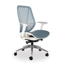 Crystal Mid Back Office Chair - White Frame