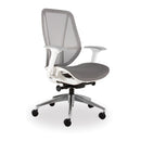 Crystal Mid Back Office Chair - White Frame