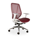 Crystal Mid Back Office Chair - White Frame