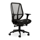 Crystal High Mid Back Office Chair black mad chair company