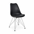 Padded Eiffel Chair - Steel Leg black mad chair company
