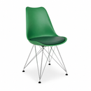Padded Eiffel Chair - Steel Leg green mad chair company