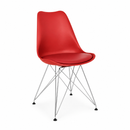 Padded Eiffel Chair - Steel Leg red mad chair company