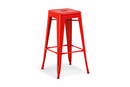 RED tolix barstool MAD CHAIR COMPANY