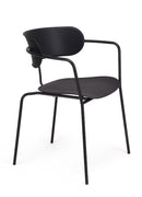 REPLICA LIMA CHAIR with a powder coated finish and polypropylene seat, featuring an open back design with high armrests. MAD CHAIR COMPANY