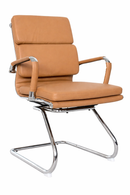 Replica Eames Padded Visitor Chair - PU Sleigh Base Mad Chair Company