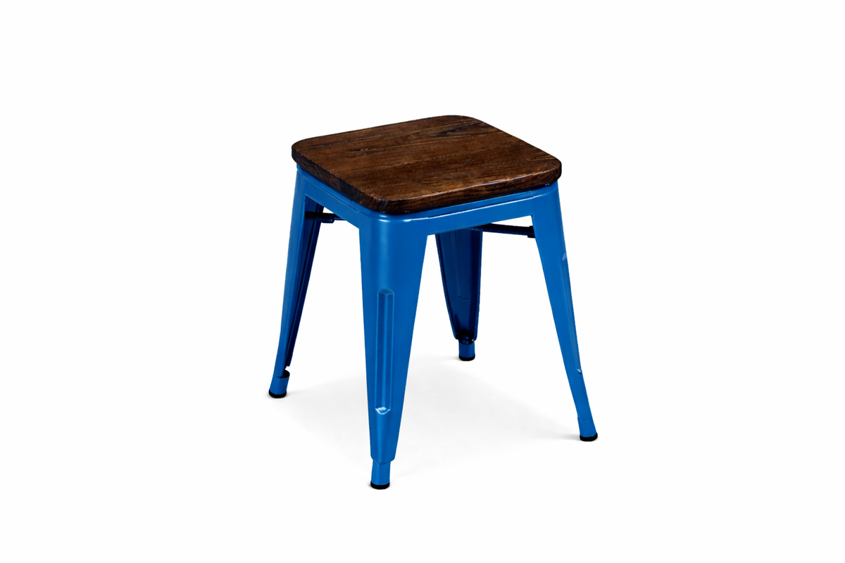 Paris Low stool with wood seat Paris Low stool with wood seat