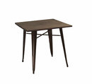 Tolix Cafe Table with Wood Top