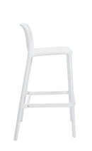 White bar stool mad chair company slatted backrest