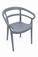 finn cafe chair grey black mad chair company