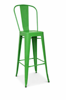 green tolix kitchen stool with large backrest mad chair company