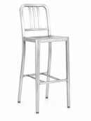 navy barstool brush aluminum mad chair company