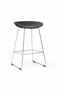 replica hay kitchen stool dark grey fabric chrome base MAD CHAIR COMPANY