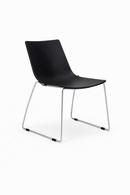 sleigh chair black with a chrome base MAD CHAIR COMPANY