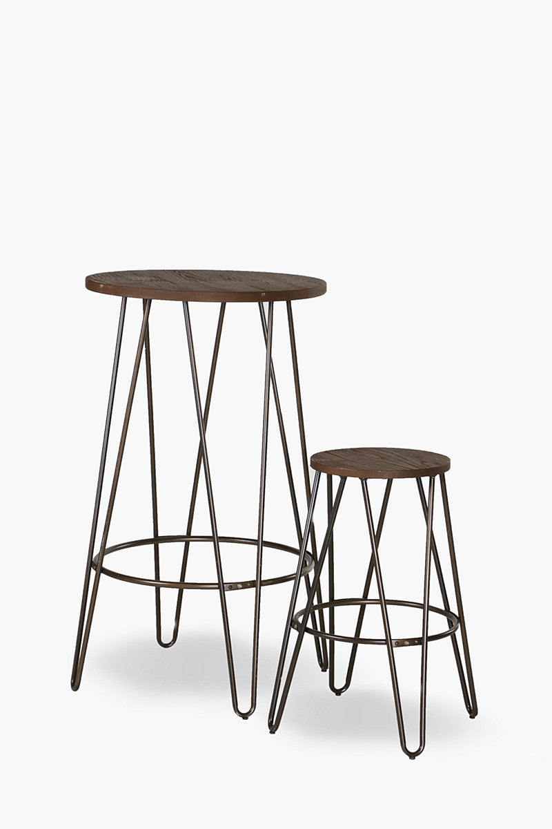 replica hairpin metal bar table galvanised mad chair company 