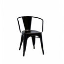replica metal tolix arm chair black mad chair company