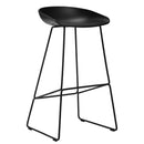 Metal Leg Kitchen Stool - 66cm Black Leg