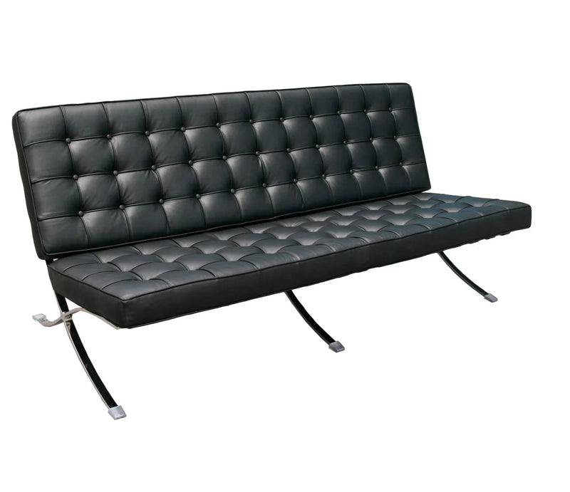 Barcelona – Von Der Rohe - 3 Seater Sofa Black Mad Chair Company