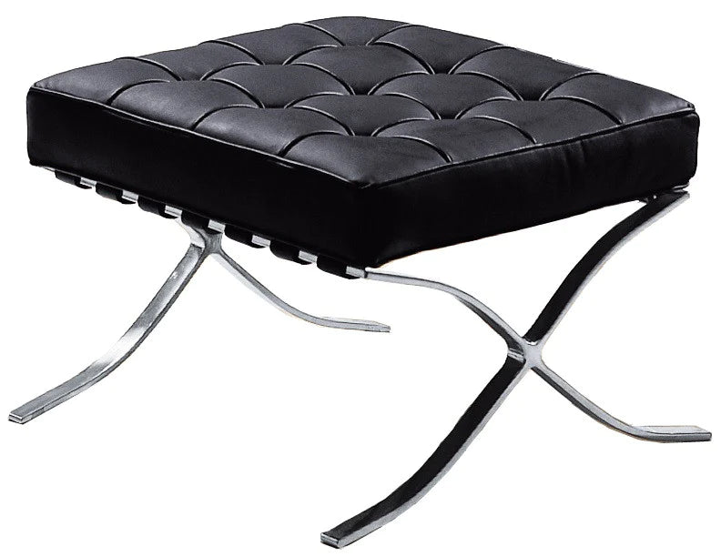 Barcelona – Von Der Rohe - Footstool Black Mad Chair Company