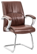 Big Guy Visitor Brown Chair Aluminium Arms Mad Chair Company