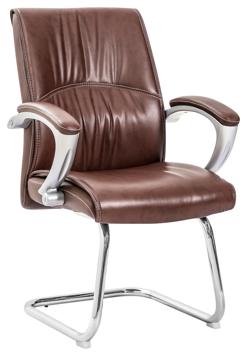 Big Guy Visitor Brown Chair Aluminium Arms Mad Chair Company