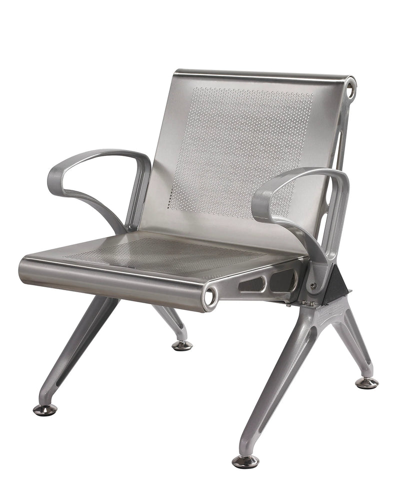 Public Seating Cast Aluminium 1 Seater Silver Mad Chair Company