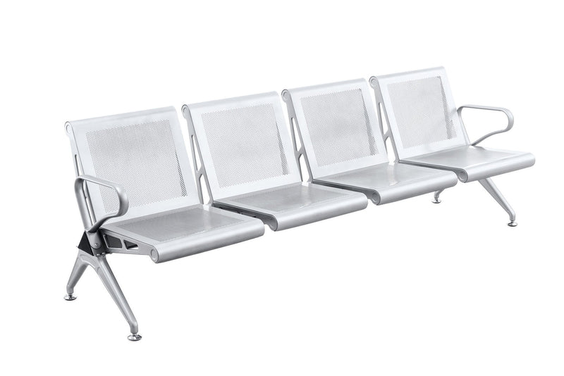 Public Seating Cast Aluminium 4 Seater Silver Mad Chair Company