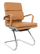 Replica Eames Padded Visitor Chair - PU Sleigh Base Mad Chair Company