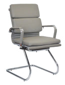 Replica Eames Padded Visitor Chair - PU Sleigh Base Mad Chair Company