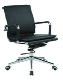 Flat Cushion Medium Back - PU Black Mad Chair Company