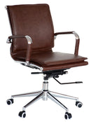 Flat Cushion Medium Back - PU Brown Mad Chair Company