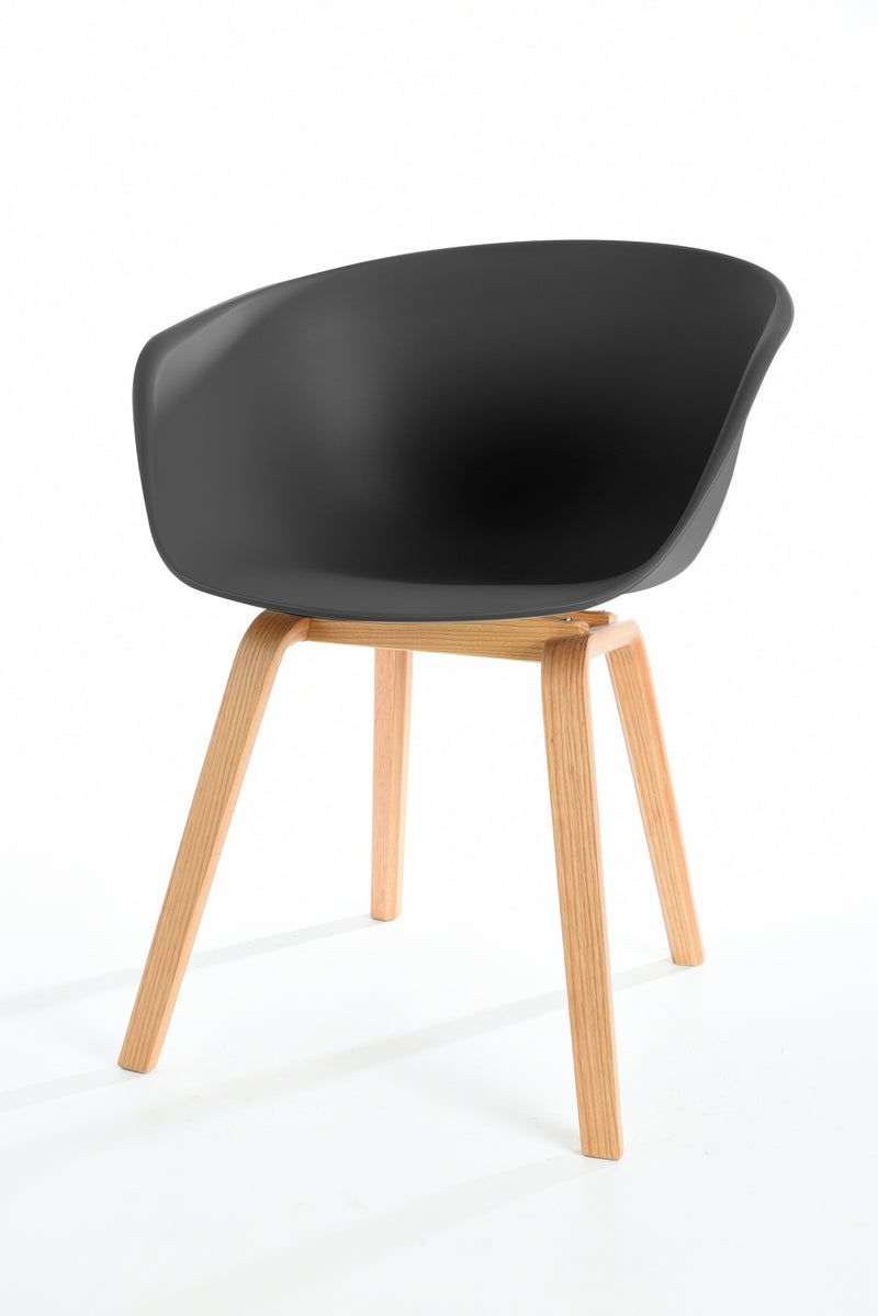 replica hay wood chair black plastic  mad chair company 