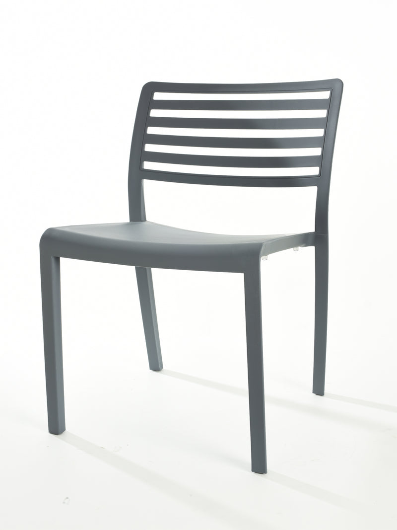 Lama Cafe Chair plastic dark grey mad chair company 