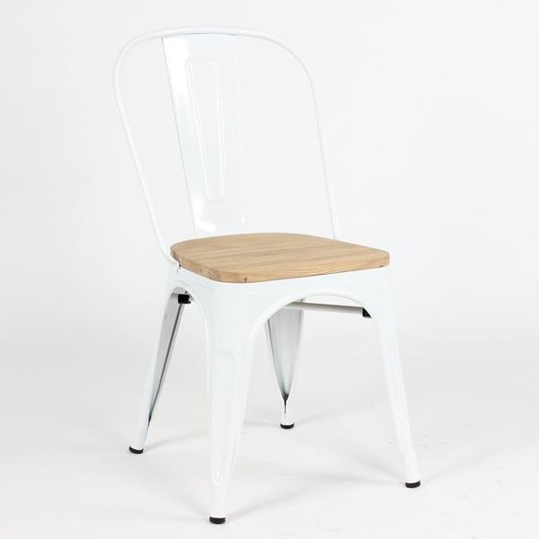 replica tolix metal side chair wood seat white mad chair company 