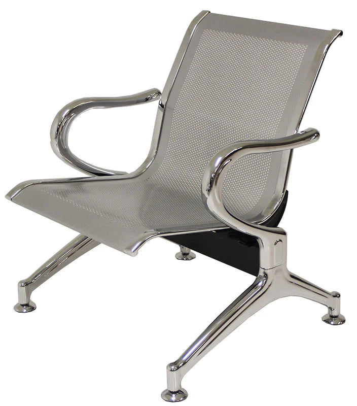 Public Seating Heavy Duty Stainless Steel 1 Seater Silver Mad Chair Company