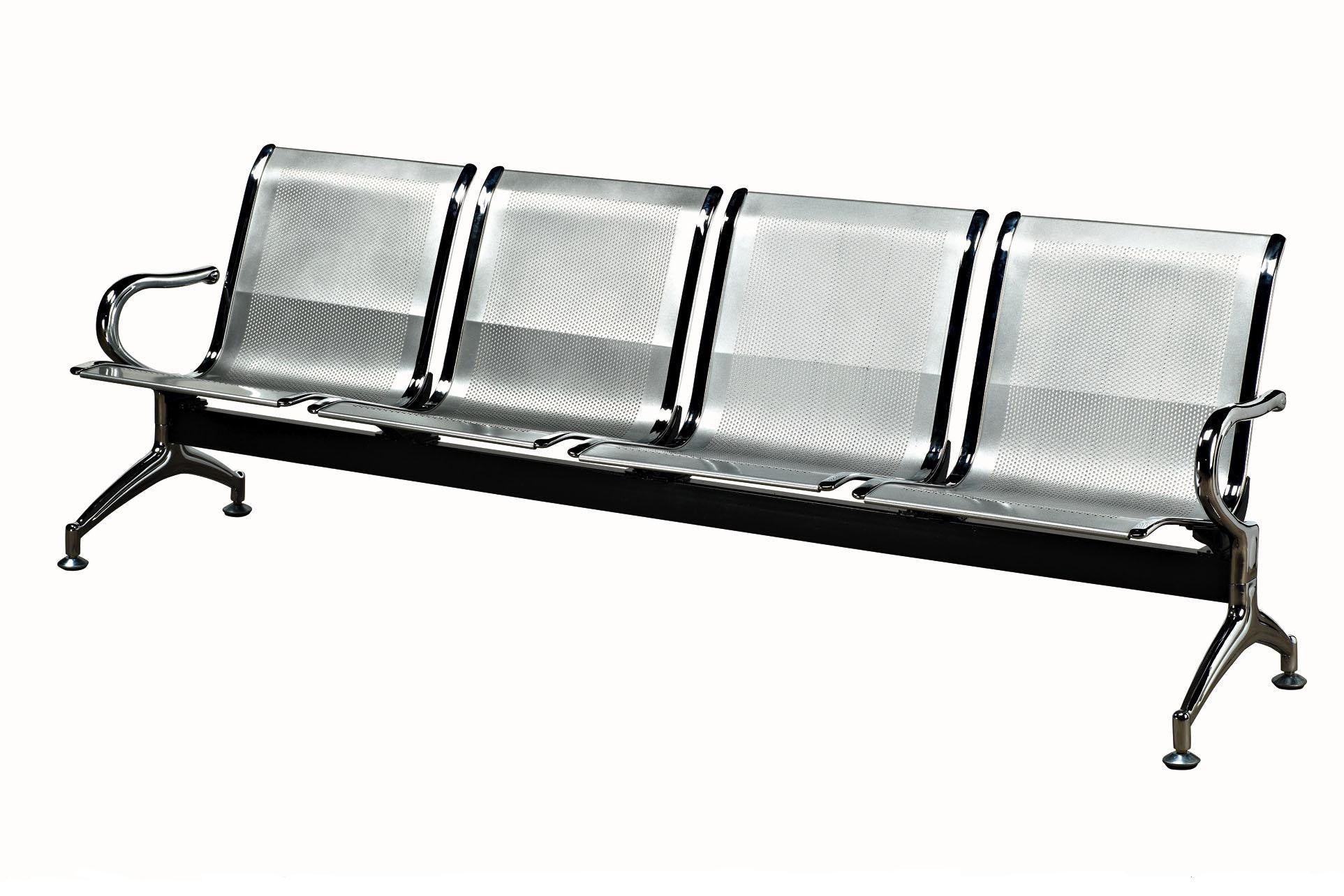Steel Raker Seating Public Seating Heavy Duty Standard Steel 4 Seater