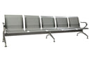 Public Seating Heavy Duty Standard Steel 5 Seater Silver Mad Chair Company