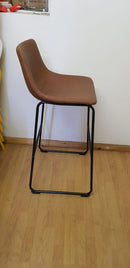 Vintage Sleigh Kitchen Stool 66cm Brown Mad chair Company