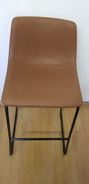Vintage Sleigh Kitchen Stool 66cm Brown Mad chair Company