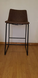 Vintage Sleigh Kitchen Stool 66cm Brown Mad chair Company