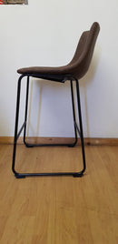 Vintage Sleigh Kitchen Stool 76cm Brown Mad chair Company