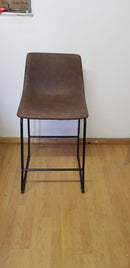 Vintage Sleigh Kitchen Stool 66cm Brown Mad chair Company