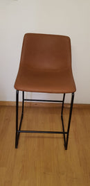 Vintage Sleigh Kitchen Stool 66cm Brown Mad chair Company