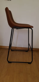 Vintage Sleigh Kitchen Stool 76cm Brown Mad chair Company